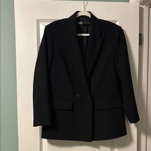 Zara Black Classic Blazer Suit Jacket